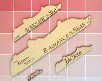 Personalized Wooden Cruise Ship Magnet: Royal Caribbean Radiance Class