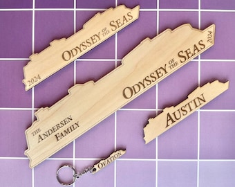 Personalized Wooden Cruise Ship Magnet: Royal Caribbean Quantum Class