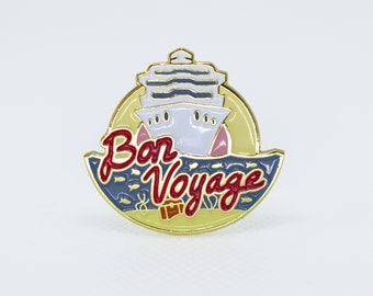 Cruise Bon Voyage Enamel Pin - Travel Souvenir Lapel Pin
