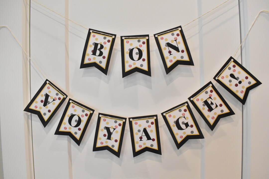 Bon Voyage Banner - DIGITAL - Etsy