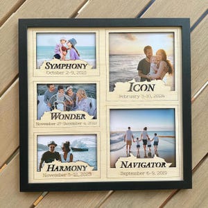 Anpassbare Kreuzfahrt 5 Fotorahmen Disney Cruise Line, Royal Caribbean, Karneval, Norweger, Prinzessin, Promi, Kreuzfahrt Geschenk Wandkunst