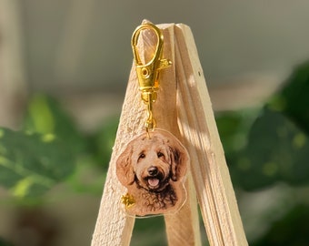 Custom Dog Photo Keychain, Custom Pet Keychain, Dog Picture Keychain, Dog Breed Keychain, Animal Lover Keychain