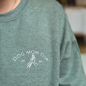 DOG MOM CLUB 2023 Embroidered Crewneck Sweatshirt image 1