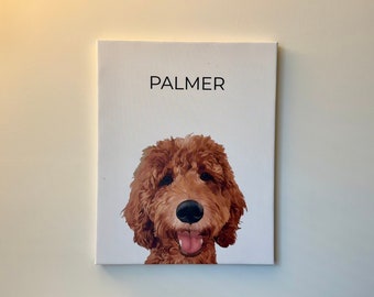 Custom Pet Portrait Canvas - INCLUDES CUSTOM ARTWORK | Custom Dog Canvas