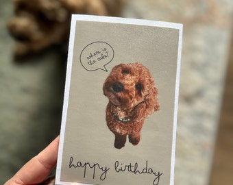 Handmade Customizable Pet Card for Birthdays, Anniversary or Holidays!