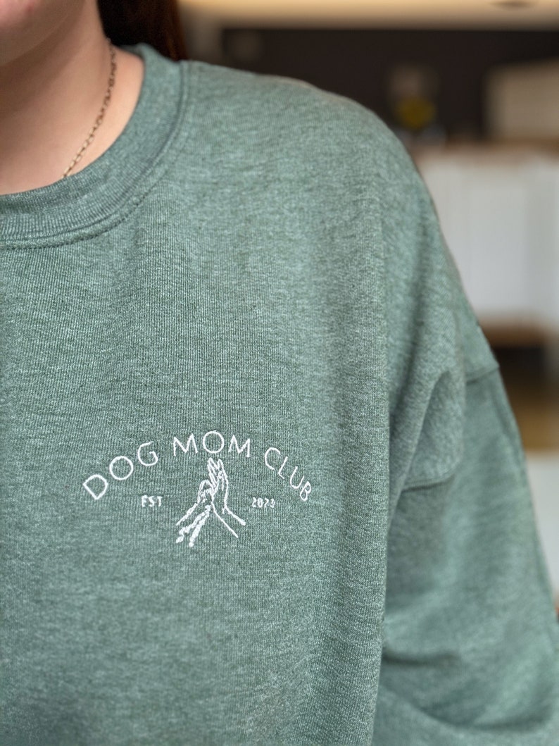 DOG MOM CLUB 2023 Embroidered Crewneck Sweatshirt image 1