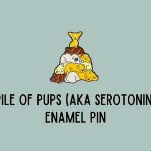 Puppy Pile Dog Lover Pin, Cute Dog Pin, Fur baby, pet parent, dog pin image 1