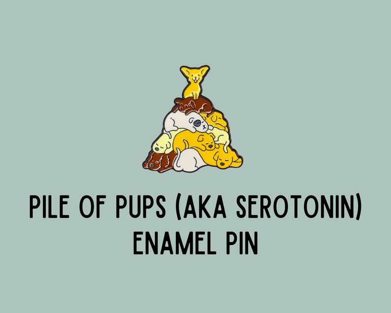 Puppy Pile Dog Lover Pin, Cute Dog Pin, Fur baby, pet parent, dog pin image 1