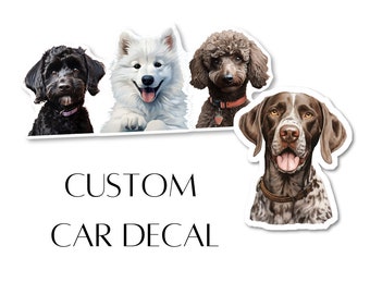 Custom Dog Photo Decal for Car, Dog Lovers Decal, Dog Picture Decal, Animal Lover Decal, Dog Mom Decal