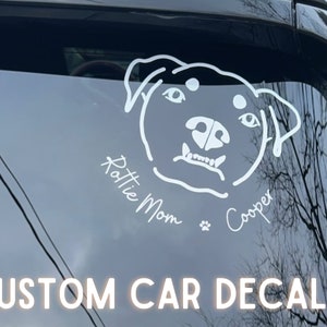 Custom Vinyl Decal for Car, Dog Lovers Decal, Dog Picture Decal, Animal Lover Decal, Dog Mom Decal image 1