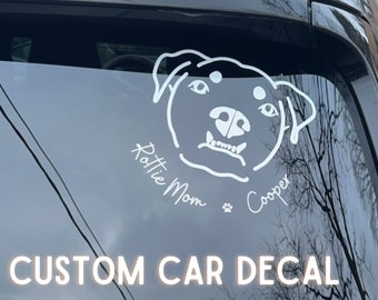 Custom Vinyl Decal for Car, Dog Lovers Decal, Dog Picture Decal, Animal Lover Decal, Dog Mom Decal