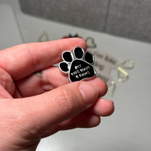 My Kids have 4 Paws Soft Enamel Pin Dog Mom Pin, Paw Print Pin, Fur baby, pet parent, dog pin image 4