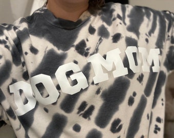 Upcycled Dog Mom Tie-Dye Crewneck - one of a kind!