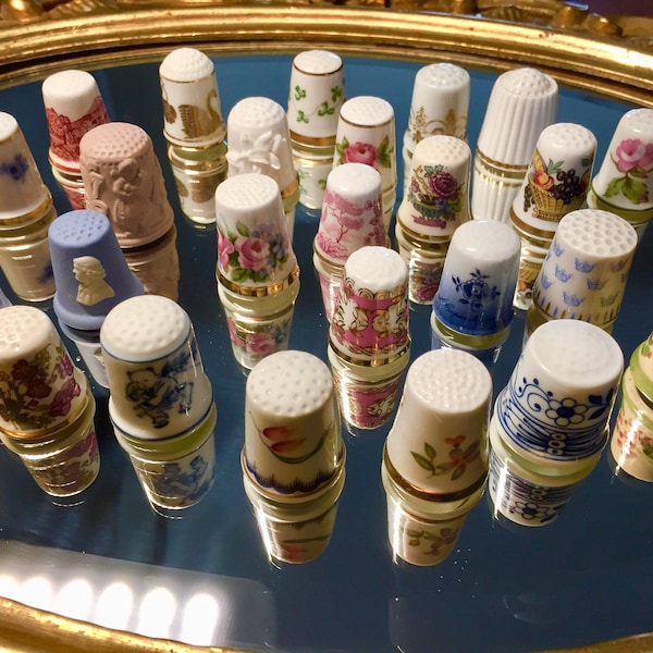 25 Bone China Fingerhüte von Franklin Mint Collectibles