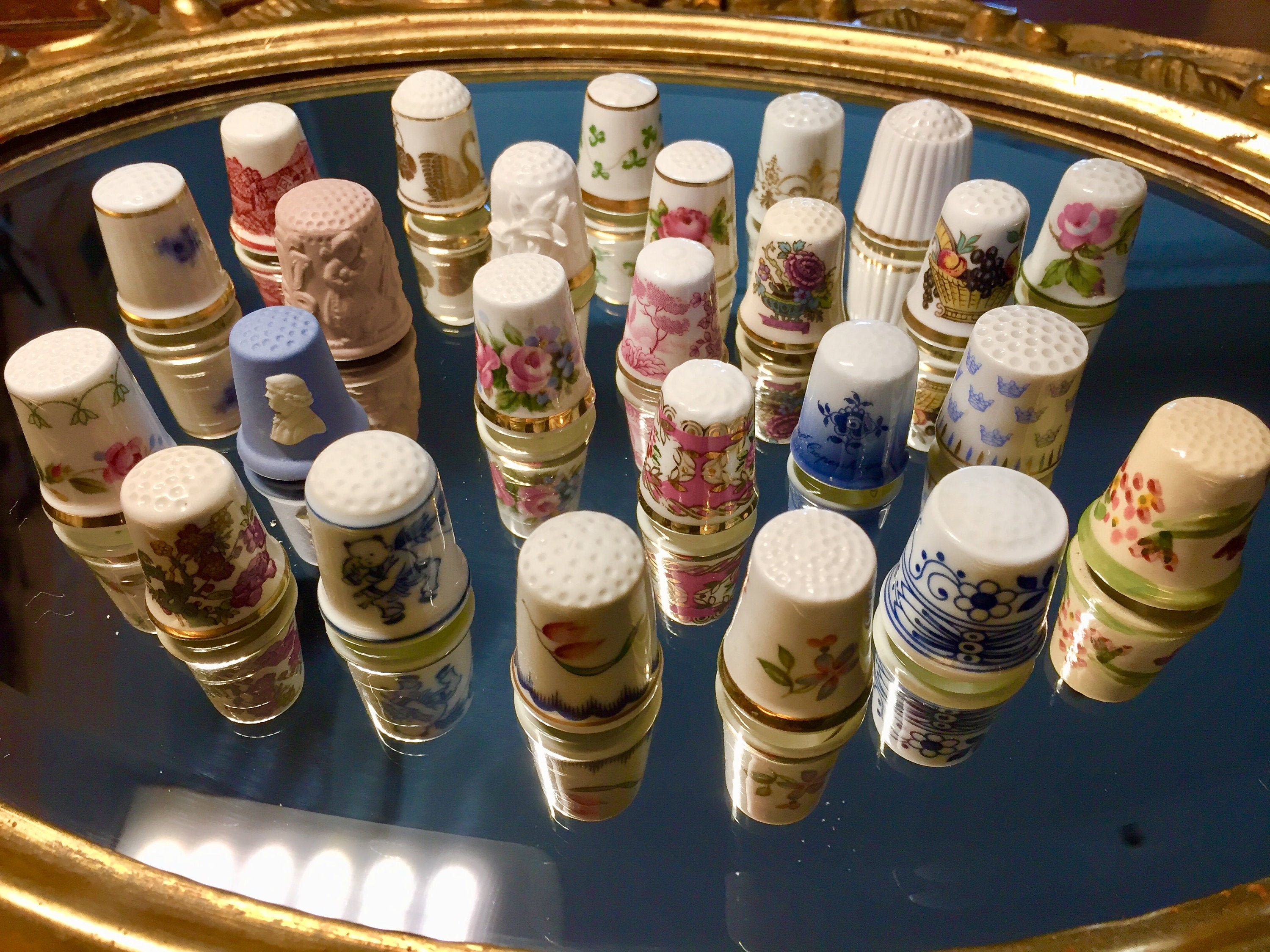 25 Bone China Thimbles of Franklin Mint Collectibles Etsy Denmark