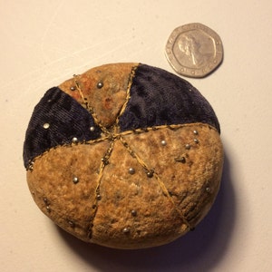 Pincushion Victorian velvet C1880