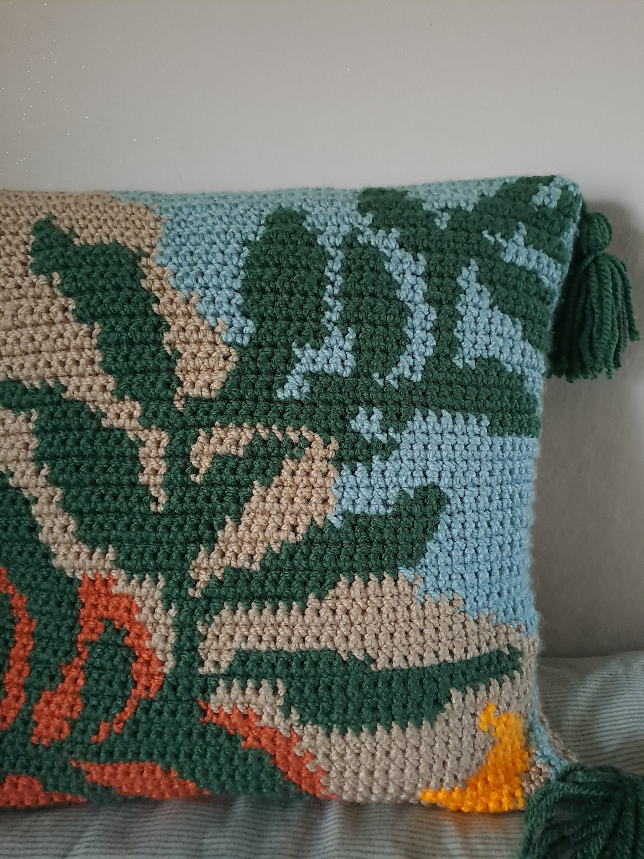 EKOBLA Federa Per Cuscino 50x76 Cm Con Foglie Tropicali E Fiori Acquerello - Per Divano E Letto - Colorata