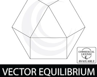Vector Equilibrium SVG, Sacred Geometry Laser Cut File (ai, dxf, png, jpg, pdf)