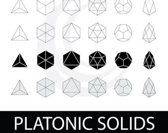 Platonic Solids Chestahedron SVG Bundle, Sacred Geometry (Digital Download)