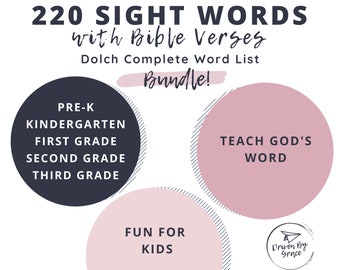 Kindergarten Dolch Sight Words - Etsy