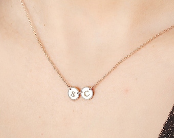 Buchstaben Halskette, personalisierte Silber Schmuck, kleine Initial Halskette, benutzerdefinierte Halskette