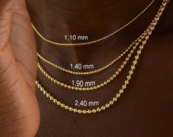 Zierliche Kugelkette , Kugelkette , Kettenschmuck , Minimalist Halskette , Weihnachtsgeschenk