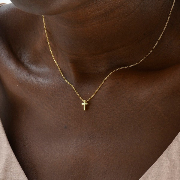 Dainty Cross Necklace , Cross Necklace , Handmade Jewelry , Cross Necklace For Woman , Christmas Gift, Christening gift