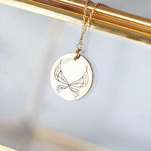 Gold Butterfly Necklace , Mothers Day Gift , Personalized Butterfly Necklace ,  Birthday Gift Valentine&#39;s Day Gift