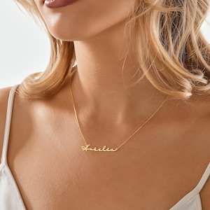 Name Necklace , Tiny Gift ,Custom name necklace , Dainty Name Necklace , Tiny Name Necklace, Name Jewelry, Personalized Valentine&#39;s Day Gift