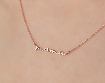 Elegant Name Necklace,Gold Plated Name Necklace,Mother's Day Gift,Name Necklace,The Most Special Gift,Gift For Mom