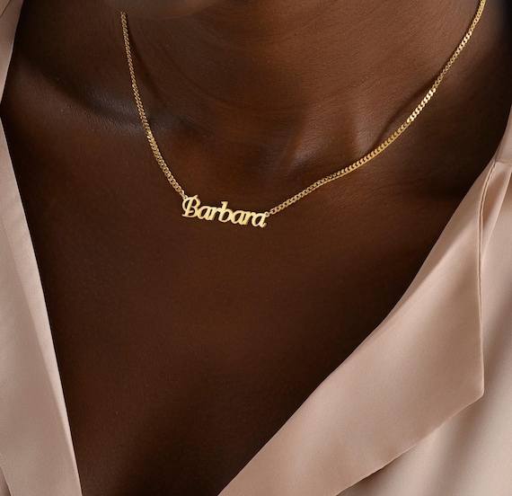 Personalized Name Necklace , 14K Gold Name Necklace ,Custom Name Jewelry , Christmas Gift
