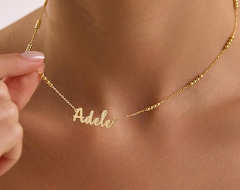 Personalized Name Necklace, Dainty Minimal Necklace, Mother's Day Gift , Everyday Jewelry