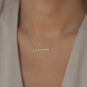 Collana con nome, piccolo regalo, regalo elegante per lei, collana con nome delicato, collana con nome piccolo, gioielli con nome, regalo personalizzato immagine 6