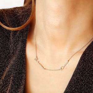 Collar con nombres personalizados, collar con dos nombres, collar con nombres de niños, collar para madres, regalo de San Valentín, collar con dos nombres