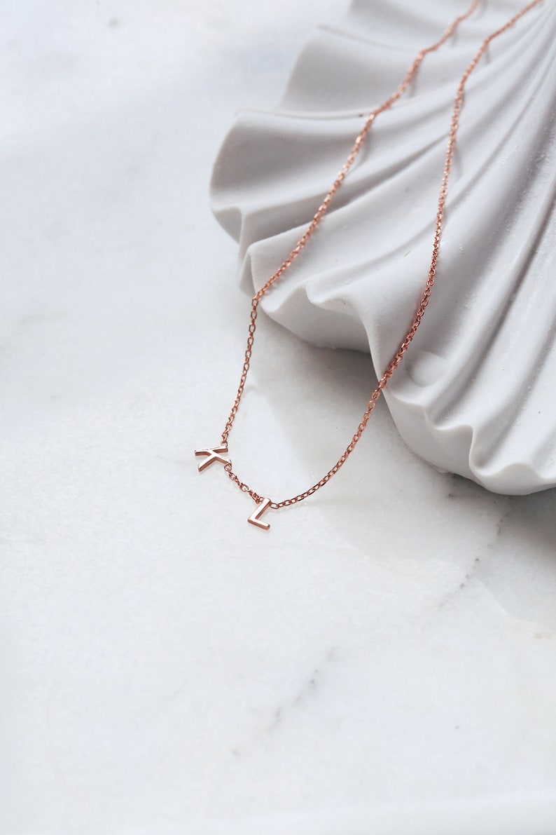 Custom Letter Necklace , Dainty Name Necklace , Personalized Initial Name Jewelry , Dainty Initial Necklace, Mother Day Gift image 6