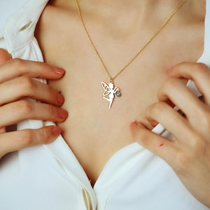 Fairy Necklace , Birthstone necklace , Custom Necklace , Valentines Day Gift , Letter Necklace , Best Gift For Her Valentine&#39;s Day Gift
