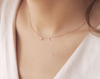 Dainty Custom Letter Necklace - Letter Choker Necklace - Custom Name Necklace - Name Choker Necklace - Christmas Gift