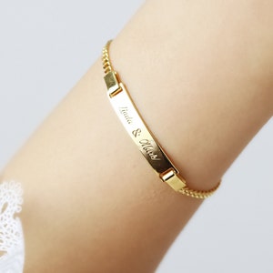 Customized Name Bracelet , Roman Numeral Bracelet , Thick Chain Bracelet , Friendship Custom Bracelet , Gift For Her Valentine&#39;s Day Gift