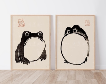 Grumpy Frog by Matsumoto Hoji Art Print - Etsy