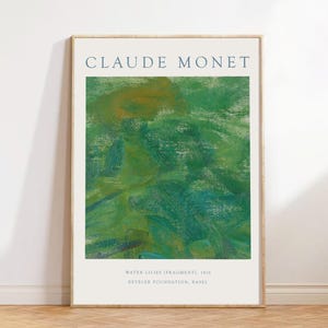 Claude Monet Print, Monet Poster, Monet Wall Decor, Monet Wall Art, Monet Paintings Farmhouse Decor, Cottagecore, Green Abstract