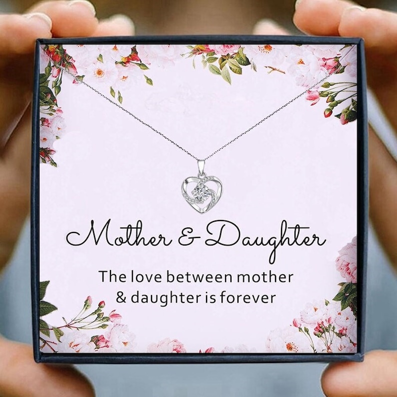 Mothers Necklace For Women Heart /& Love Mother Daughter Necklace Mother/'s Day Necklace Mothers Jewelry Mom Birthday Gift