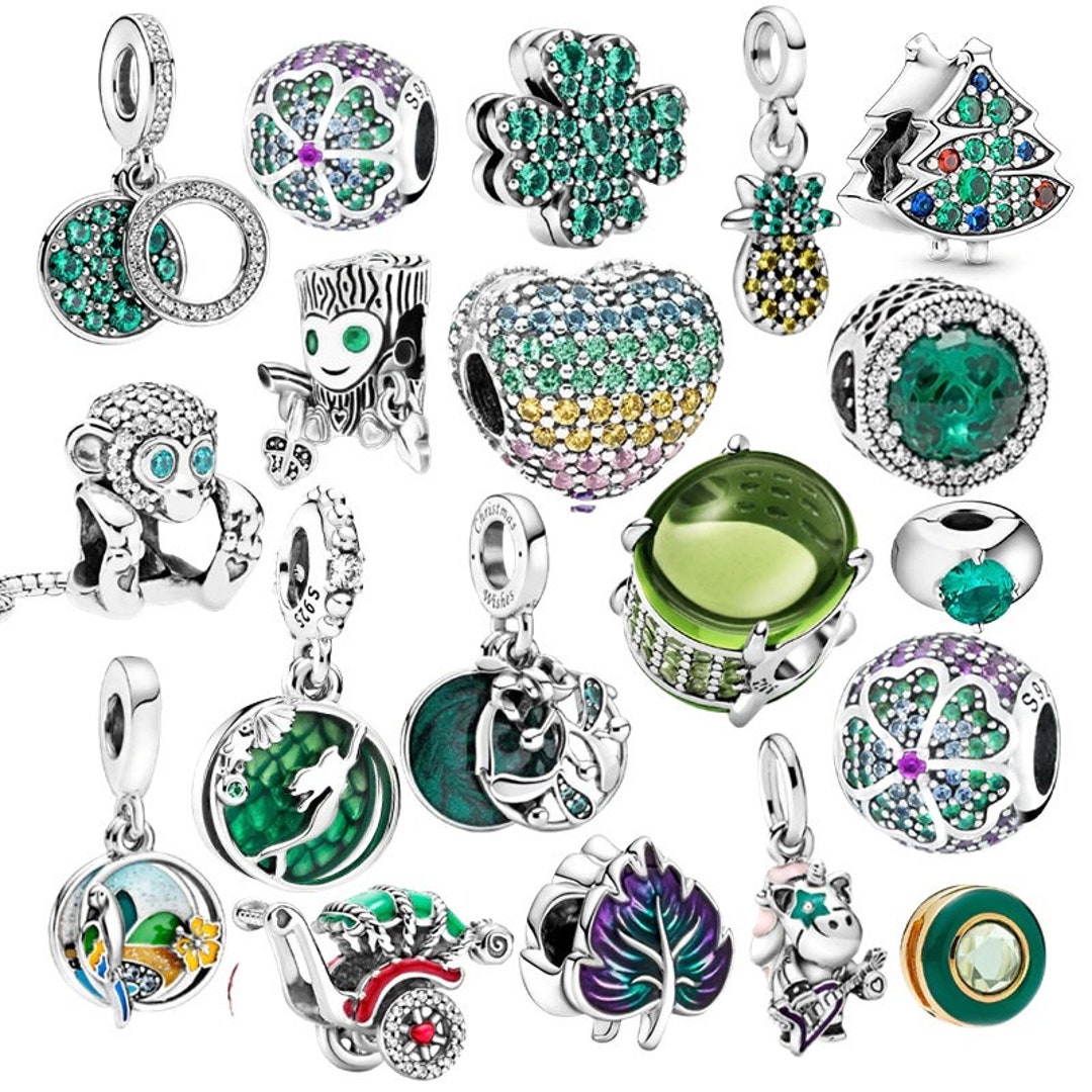 Real Pandora Charms Authentic 925 Sterling Silver Charms Green Etsy