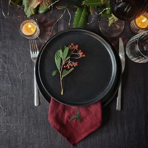 Linen napkins | Christmas napkins | Christmas table decor | Embroidery napkins | Stonewashed linen napkins | Personalised napkins