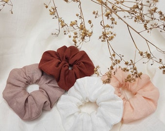 Sustainable scrunchies UK Handmade Scrunchies Linen Scrunchie Hair Accessories Linen Hair Tie
