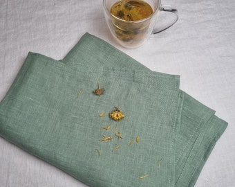 Linen tea towel. Washed linen kitchen towels. Hand towel. Natural dish towel. Guest towel