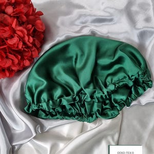 100% Mulberry Silk Sleep Bonnet | Luxury Silk Binnet | Silk Hair Turban | Silk Cap | Damage Free Hair | Double Layer With Adjustable Elastic