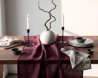 Linen Table Runner | Table runner | Table décor | Wedding table runner | Washed linen table runner