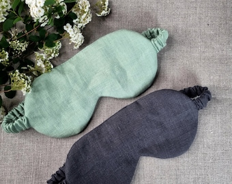 Puur linnen slaapmasker | 100% natuurlijk slaapmasker met bamboevezel | Reis-slaapmasker | Milieuvriendelijk oogslaapmasker|Cadeau