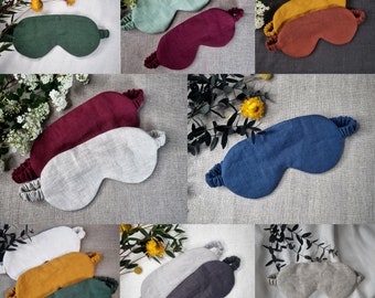 Puur linnen slaapmasker | 100% natuurlijk slaapmasker met bamboevezel | Reis-slaapmasker | Milieuvriendelijk oogslaapmasker|Cadeau
