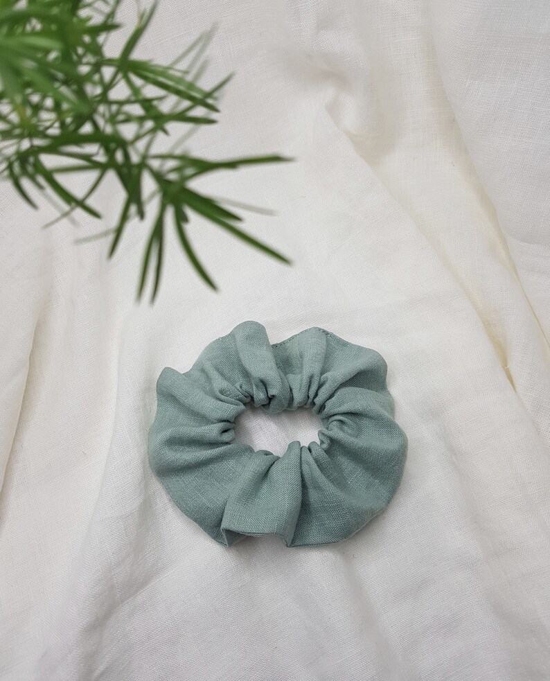 Sustainable scrunchies UK Handmade Scrunchies Linen Scrunchie Hair Accessories Linen Hair Tie